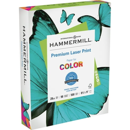 Color Laser Coated Paper - Hammermill, HAM125534, 28 lb Laser Print Paper, White