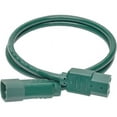 thumbnail image 2 of Tripp Lite 3ft Computer Power Extension Cord (IEC-320-C14 to IEC-320-C13), Green, 2 of 5