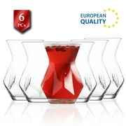 Turkish Tea Cup Set, Traditional Tea Glasses, 5.5 oz, 6 Pcs