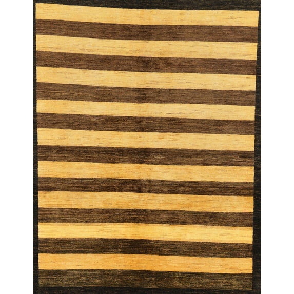 Ahgly Company Indoor Rectangle Abstract Red Brown Oriental Area Rugs, 7' x 10'