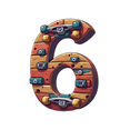 thumbnail image 6 of Creative Number 6 Theme Stickers, Waterproof Number 6 Theme Sticker for Water Bottle Laptop Phone Cases Planner Skateboard Luggage Helmet Party Favor Decor, Ideal for Adults Teens Teacher Rewards, 6 of 9
