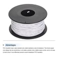 thumbnail image 3 of Uxcell 24AWG Stranded Wire Hookup 30M/100ft White, Electrical Wire UL1007 Spool, 3 of 6