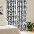 thumbnail image 2 of Ambesonne Flora Curtains, Greyscale Bloom Motifs, Pair of 28"x84", Charcoal Grey Pale Grey, 2 of 5