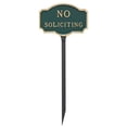 thumbnail image 4 of 4.5" x 7.15" Petite Montague No Soliciting Statement Plaque Sign with Lawn Stake - White/Black, 4 of 4