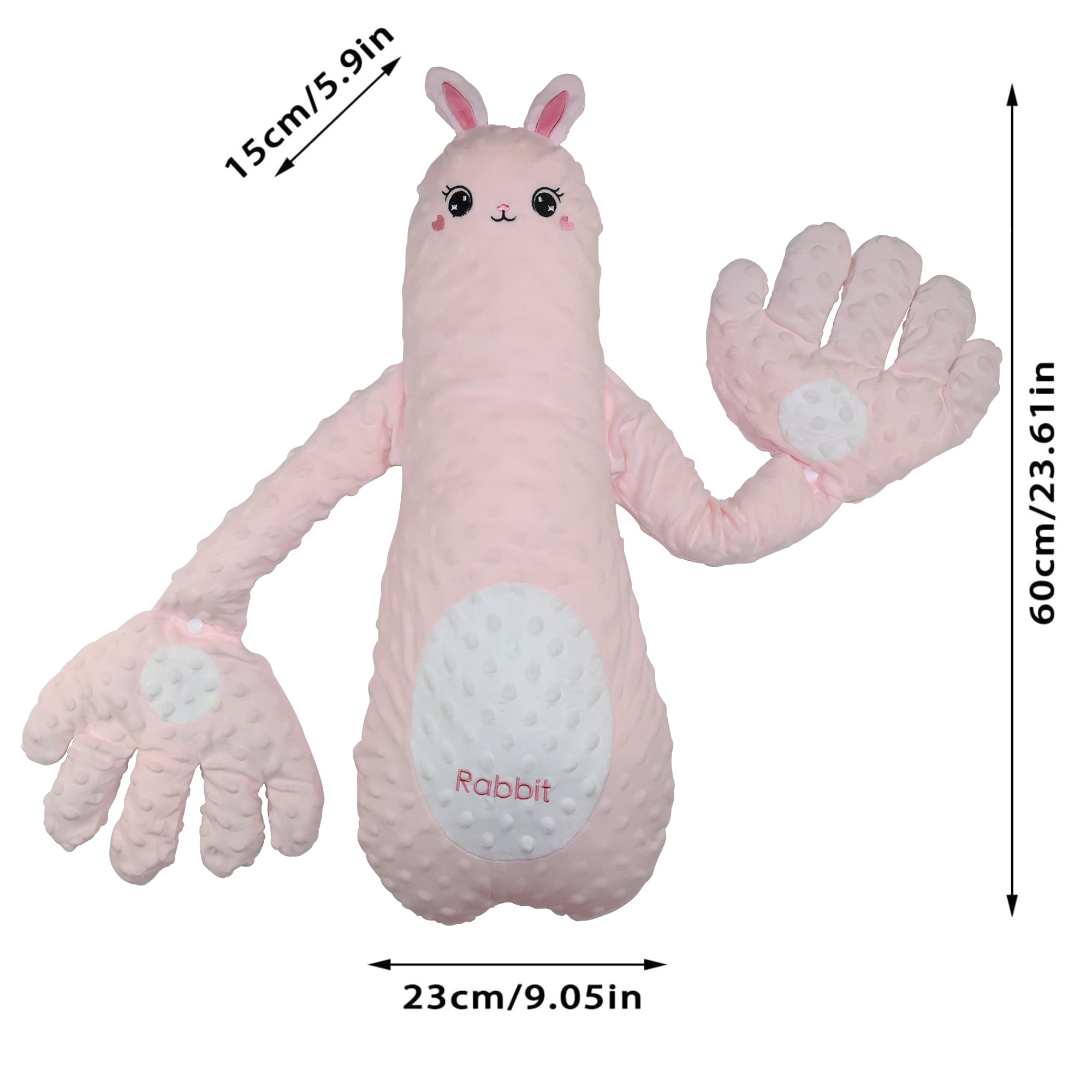 CPWVKI Rabbit Plush Toy Funny cartoon Stuffed Animal Plush Bunny with Patting Hand Doll Gift for Boys Girls