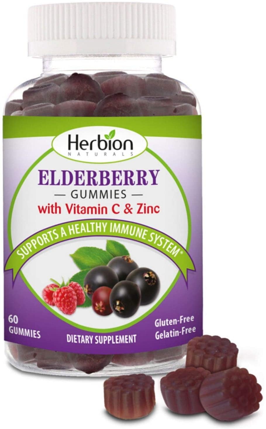 Herbion Elderberry Gummies with Vitamin C & Zinc Healthy Immune
