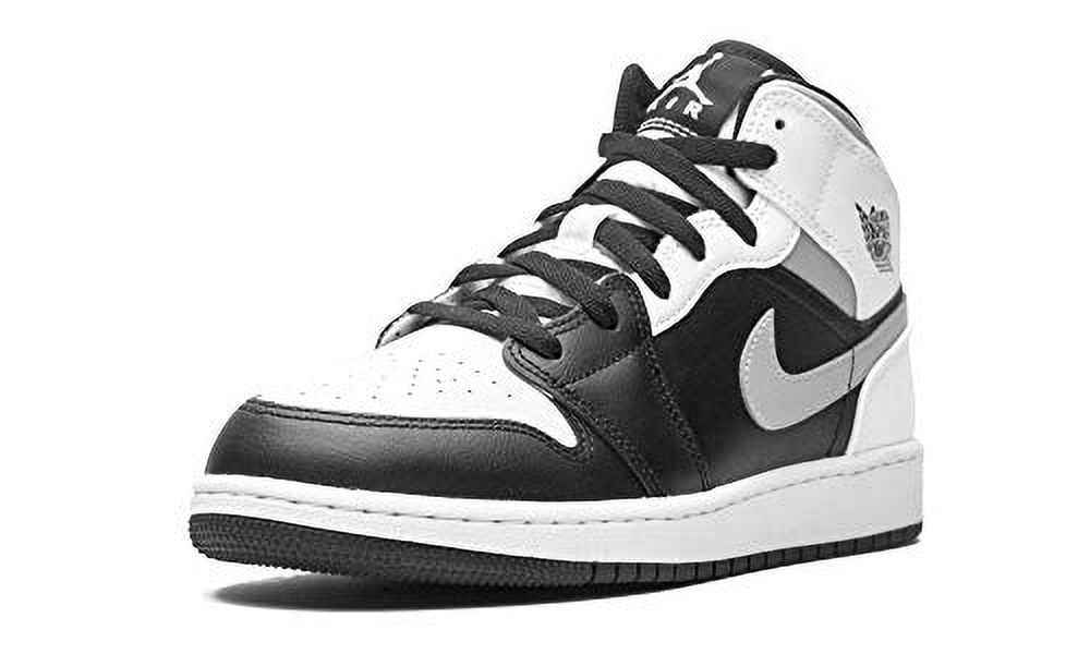 Jordan Air 1 Mid Black/White-Lt Smoke Grey Youth 554725 073 - Size 4.5Y -  Walmart.com