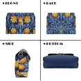 thumbnail image 2 of SCRAWLGOD Floral Print Yellow Blue Small Crossbody Purse, PU Leather Stylish Crossbody Bag, Stain Resistant Lightweight Cross Body Bag, Sling Bag with Purse for Women, 2 of 7