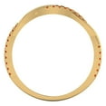 thumbnail image 5 of 0.16 ctw Wedding Band for Women - 14K Yellow Gold Simulated Ruby Stackable Eternity Ring, 5 of 6