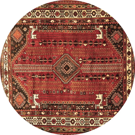 Ahgly Company Indoor Round Persian Brown Traditional Area Rugs, 6' Round