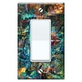 thumbnail image 1 of WIRESTER 1-Gang Decorator Light Switch Plate/Wall Plate Cover, Green Nebula Marble, 1 of 6