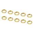 thumbnail image 1 of Uxcell 0.12'' Tall Hexagon Jam Nut Lock Fasteners for Threaded Lamp Pipe Rod M10 Hex Nuts Gold 40 Pack, 1 of 5