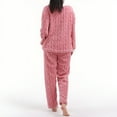 thumbnail image 3 of FAIWAD Flannel Pajamas for Women Set Fuzzy Fleece Warm Winter Tops with Pants Soft Plush Sleepwear with Pockets, 3 of 7