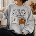 thumbnail image 3 of Halloween Shirt, On My Way to Spend My Husband's Money Ghost Sweatshirt, Funny Pumpkin Shopping Hoodie, Spooky Season Gift for Wife, 3 of 9
