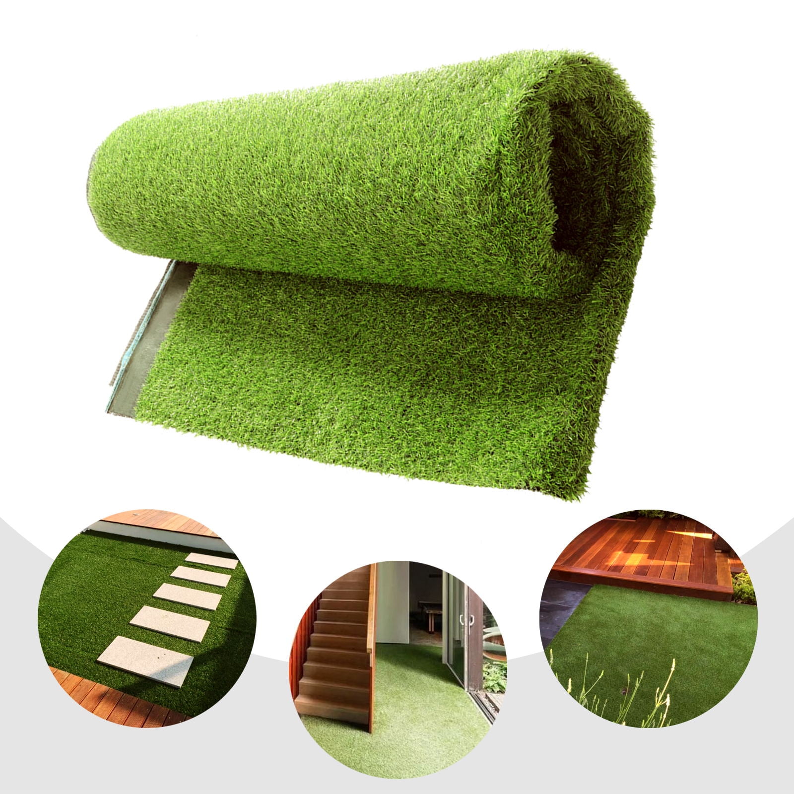 Wuzstar Artificial Grass Turf Lawn Realistic Thick Fake Faux Grass Rug