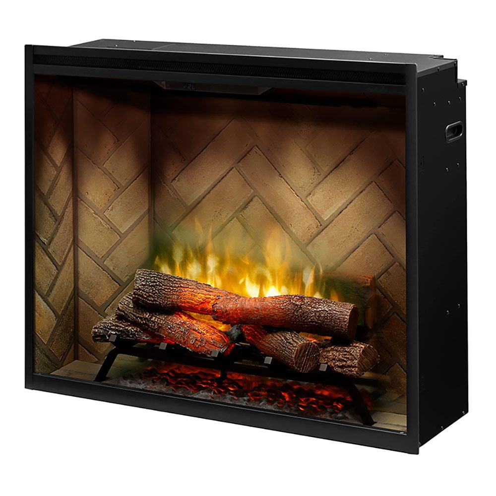 Dimplex Revillusion 36-inch Built-in Herringbone Brick Electric Firebox  with Glass Front - Black, RBF36 - Walmart.com