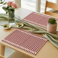 thumbnail image 6 of Country Star Plaid Placemats for Dinning Table Set of 4, Retro Red American Farm Barn Berry Burlap Kitchen Place Mats Waterproof Cloth Table Mats, Indoor Outdoor Placemats Easy Clean Dinner Decor, 6 of 8