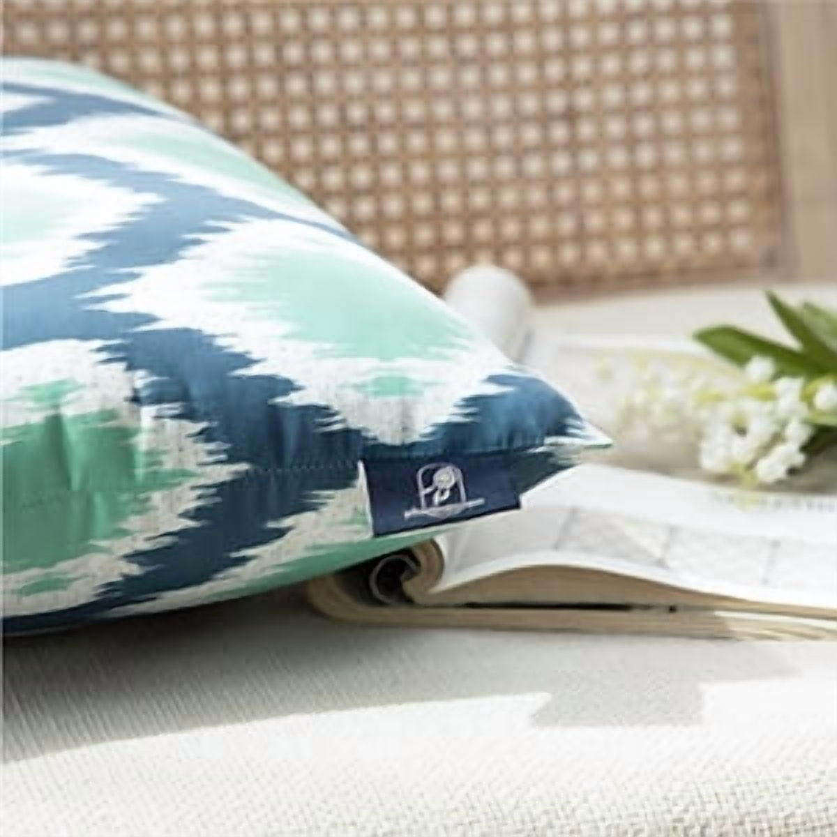 Phantoscope 18x18 Decorative Throw Pillow Covers, Turquoise, Set of 4