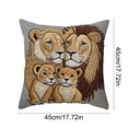 thumbnail image 3 of Cute Animals Print Throw Pillow Cover Soft Cushion Cases Holiday Farmhouse Home Decor for Sofa Bed Couch Porch, 18x21in, 3 of 6