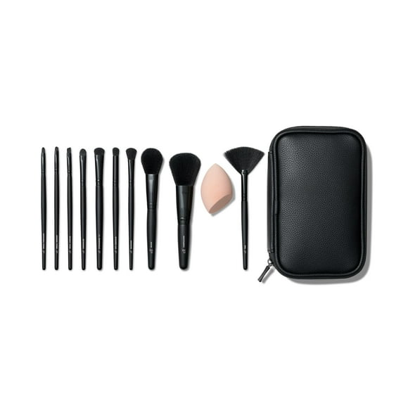 Set de brochas de maquillaje e.l.f., para todo el rostro y los ojos, 11 pinceles veganos