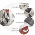 thumbnail image 6 of Black Beige Rhombus Waterproof Fabric Shower Curtain, Vintage Geometric Art Waterproof Fabric Shower Curtain for Bathroom Curtains Bathtubs Hotel Washable Shower Curtains with 12 Hooks Small 36x78in, 6 of 8