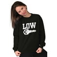 thumbnail image 4 of Low Key Nerd Sarcastic Pun Funny Geek Unisex Plus Fleece Graphic Sweatshirt Brisco Brands 2X, 4 of 5