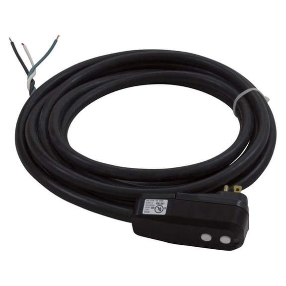 Bennium in-Line GFCI, 15A, 115v, SPST, 15 Foot Cord, (B/W/with G)