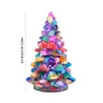 thumbnail image 3 of Christmas Tree Figurine Crystal Christmas Tree Decoration Resin Crystal Christmas Tree Beautiful Unique Xmas Christmas Decoration Xmas Ornament for Fireplace Tabletop Centerpiece with Gift Box, 3 of 8