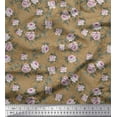 thumbnail image 1 of Soimoi Rayon Fabric Leaves & Rose Floral Print Fabric by the Yard 56 Inch Wide, 1 of 3