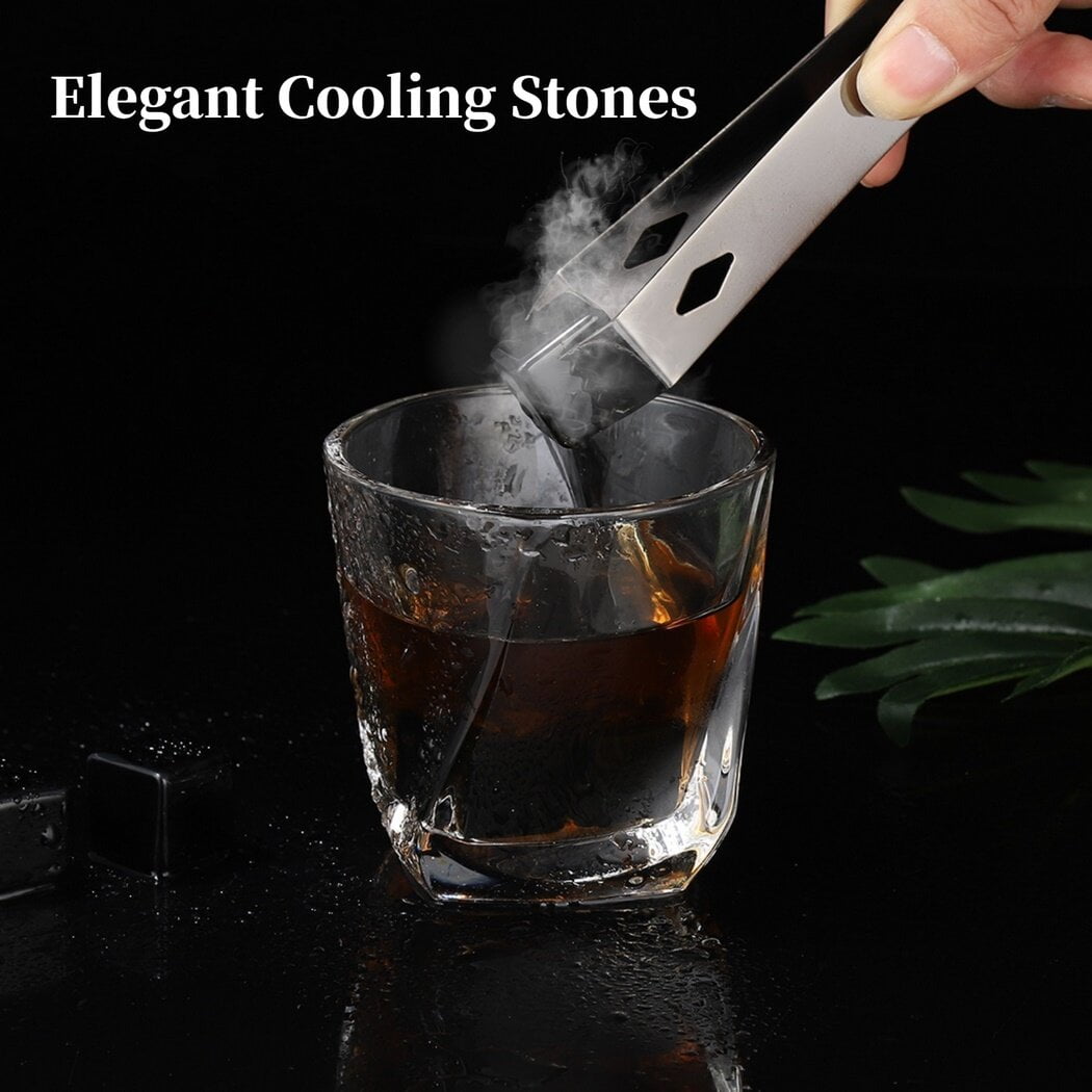 冬ギフト セ 6PCS Whiskey Pouch Velvet with Stones Chilling Stones, その他