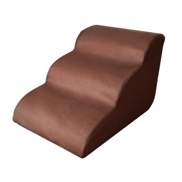 Escaleras de espuma para mascotas, rampa para perros mayores, cubierta extraíble con cremallera, gatos pequeños, cachorros, antideslizante, escalera , marrón Sunnimix Animales Escaleras Pasos