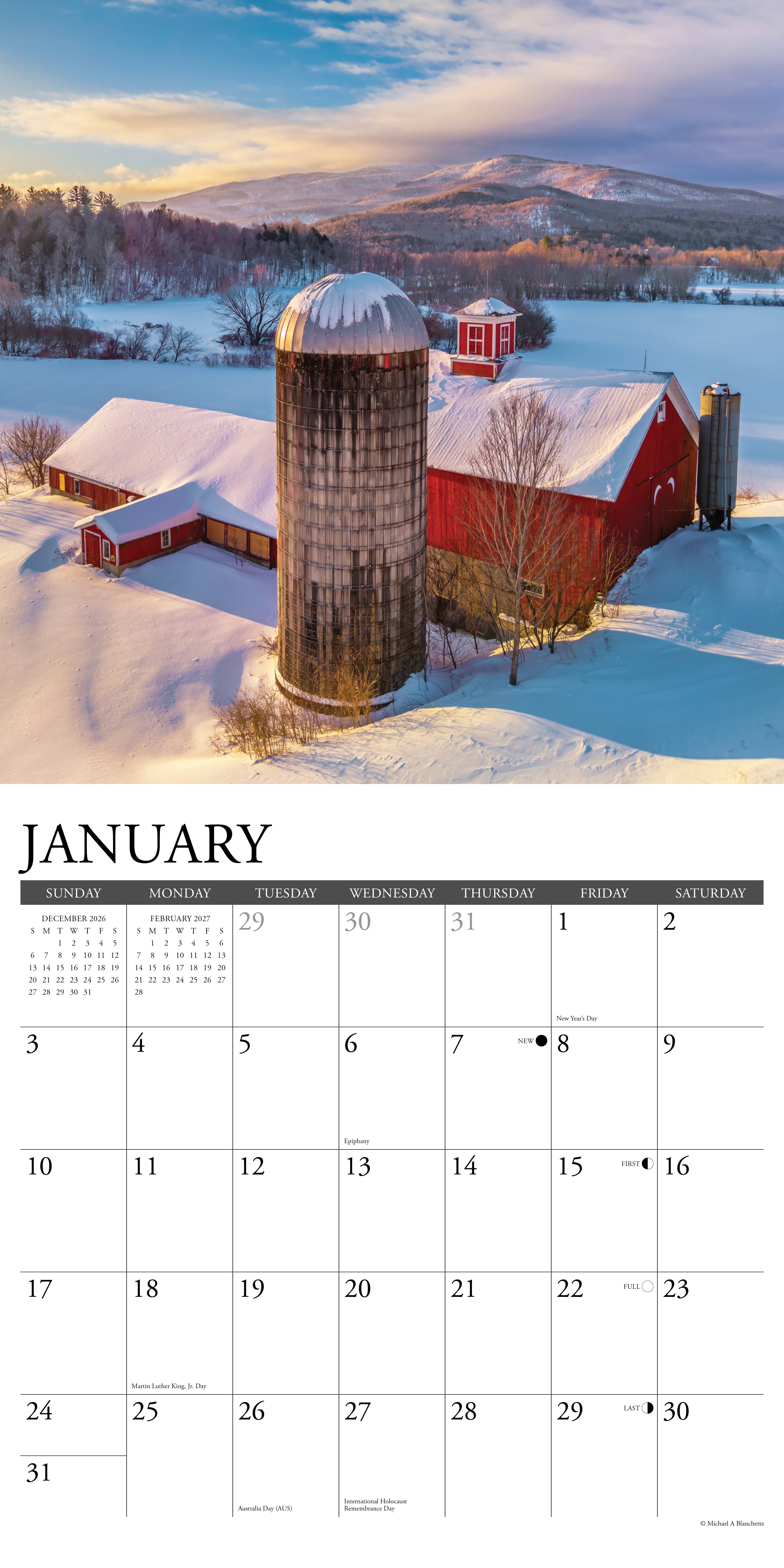 Willow Creek Press, Farms 2027 Wall Calendar