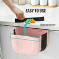 thumbnail image 6 of QTBIUQ Folding Kitchen Wall Mounted Trash Can Bathroom Folding Car Garbage Bin Pink, 6 of 6