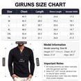 thumbnail image 7 of GIRUNS Men's Henley Shirts Long Sleeve Button T-Shirt Casual Stylish Cotton Pullover Shirt with Pocket Black S, 7 of 7