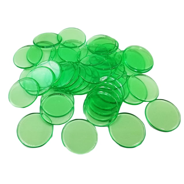 Chips Marcadores de Fun Family Club Suministros de juegos para niños Contar juguetes de matemáticas Plástico 19 mm 100PCS / Set Vogacara WJ3911-20
