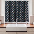 thumbnail image 2 of Ambesonne Spaceship Kitchen Curtains, Cartoon Style Space, 55"x39", Multicolor, 2 of 3