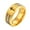 Gold, variant on Men's Women's Stainless Steel 9MM Brushed Finish Classic Cross Band Ring Gold Size 7