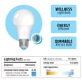 thumbnail image 4 of Brilli Wellness Lighting Charge Up Cool White Energy-Boosting Dimmable LED A19 11.5-watt (75W equivalent) 4 Pack Light Bulbs, 4 of 9