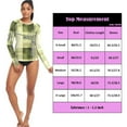 thumbnail image 3 of joogoo Womens UPF 50+ Rash Guard Retro Checkered Grid Long Sleeve UV Protection Sun Shirts Tops L, 3 of 7