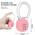 thumbnail image 3 of BiJun 2-Pack Combination Lock 3-Position Outdoor Waterproof Padlock for School Gym Lockers, Sports Lockers, Fences, Tool Boxes, Doors, Cases, Hasp Lockers, 3 of 5