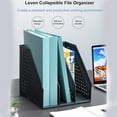 thumbnail image 4 of ViLaViDeca CollapsibleMagazine File Holder/Desk Organizer For OfficeOrganization And Storage With 3 Vertical Compartments, 4 of 7