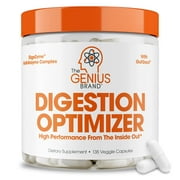 The Genius Brand Genius Digestion Optimizer - Digestive Supplement for Gut Health & Immune Support - No Proprietary Blends - Vegan, Non-GMO & Gluten-Free - 135 Veggie Capsules