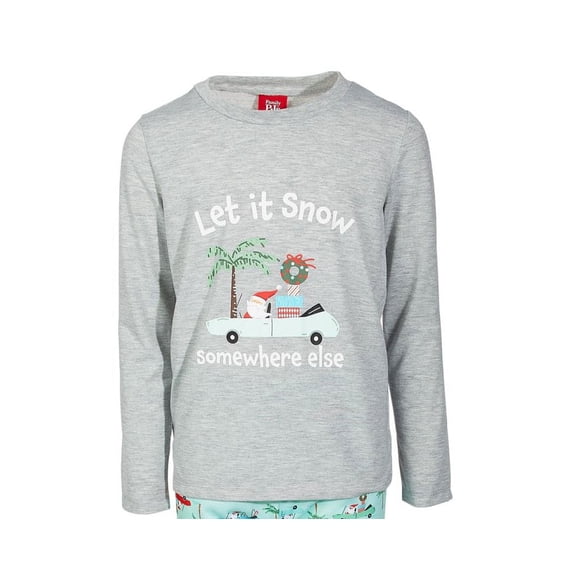 Family Pajamas Little & Big Kids Tropical Santa Pajama Top Only,1-Piece;Small (6/7)