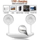 thumbnail image 4 of Ventilador portátil YONGSHENG mini Ventilador USB recargable de cuello doble cabezal 3 velocidades, 4 of 5