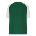 thumbnail image 3 of V-Neck Button T-Shirt for Women Fashion Raglan Short Sleeve Tee Summer Loose Breathable Tops ,Green,L, 3 of 8