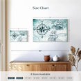 thumbnail image 4 of Elephant Stock Ocean Compass Wall Art - Horizontal Canvas Wall Art - Living Room Wall Decor - Nautical Canvas - Black And Teal Decor - 12" x 8", 4 of 8