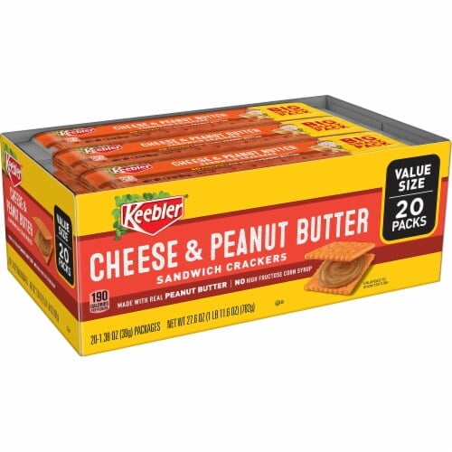 Keebler Cheese and Peanut Butter Sandwich Snack Crackers 20 ct / 1.38 oz