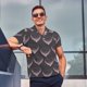 thumbnail image 4 of Balery pink hearts Camisa Polo de Hombre con Estampado, de Manga Corta y Tejido Medio, Camisa Tipo Golf Polo-Small, 4 of 6