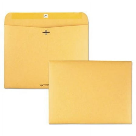 Quality Park 38090 Redi-File Clasp Envelope, Contemporary, 12 x 9, Brown Kraft, 100/Box