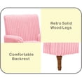 thumbnail image 4 of Silla de acento moderno con 2 "Wide Wale Corduroy, 9" patas de madera maciza, cómodo sillón tapizado en café oscuro para la sala de estar, 4 of 5